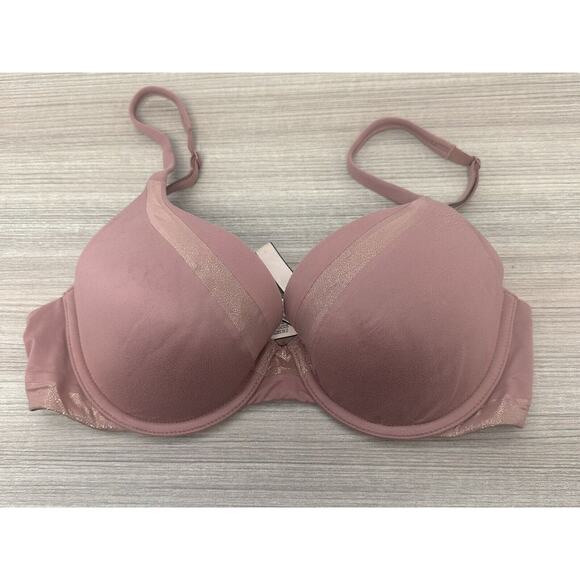 Victoria's Secret Body by Victoria Padded Demi Bra Mauve Iridescent Size 34C - Picture 1 of 6